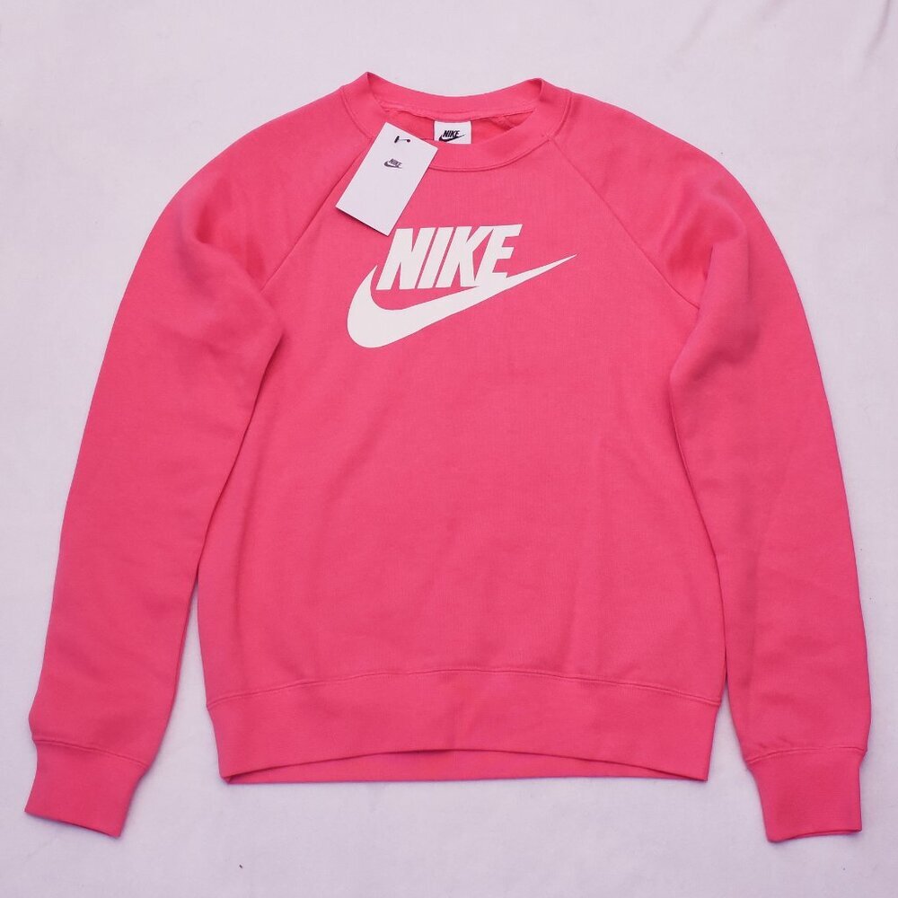 Nike Essential Fleece Crew Sweatshirt Black/White BV4112-894 Women's Beyond Pink